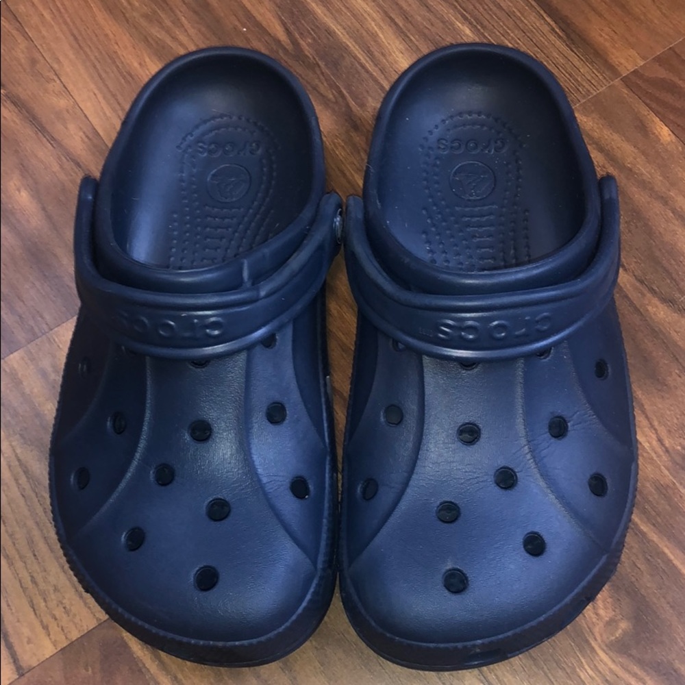 Navy crocs